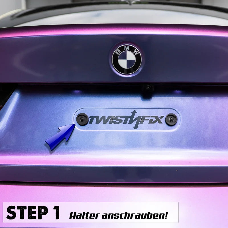 Twistnfix Universeller Kennzeichenhalter mit Zulassung